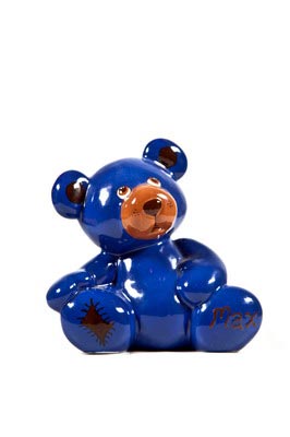 Painted pot teddy bear