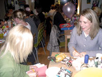A night out with friends at our ladies craft and pot painting evening